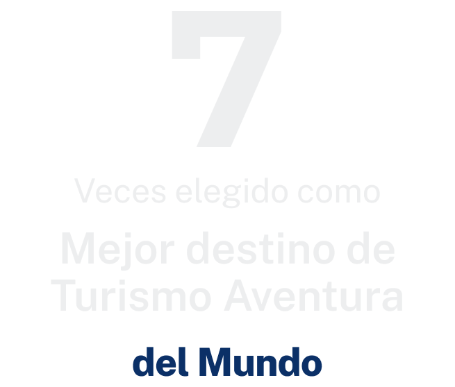 Elegido 7 veces como Mejor Destino de Turismo Aventura del Mundo